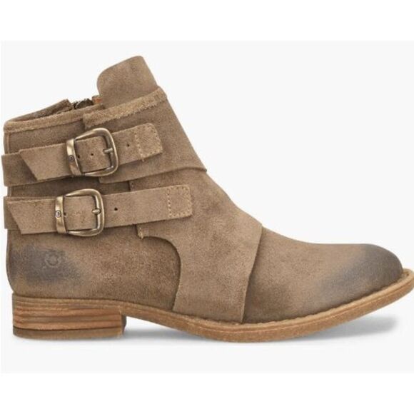 Born NEW size 6.5 (EU 37) Moraga light brown/ taupe boots booties - Picture 1 of 6